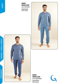 PIGIAMA UOMO M/L Z60001 Tellini S.r.l. Wholesale Clothing